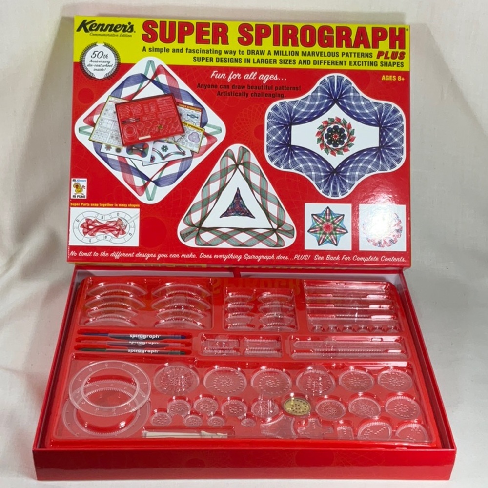 Super Spirograph Plus 50th Anniversary die-cast wheel-Complete